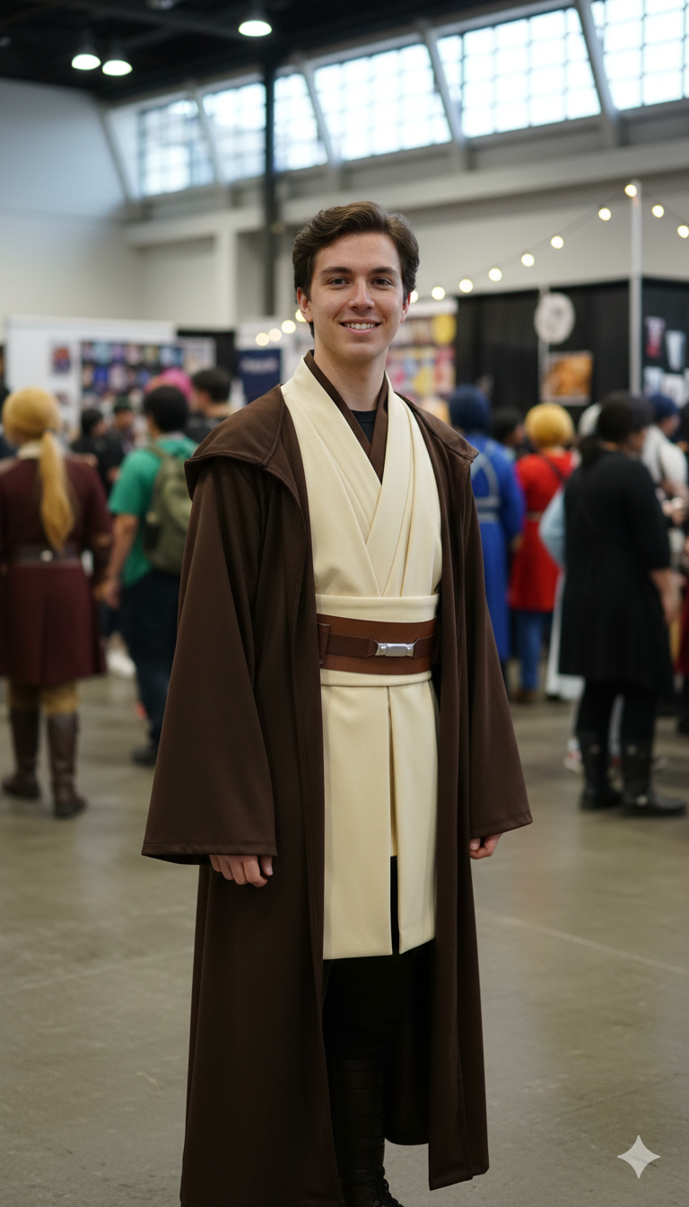 Jedi Warrior Cosplay Costume – Movie-Inspired Anakin Style Outfit | Unisex | Plus Size up to 4XL