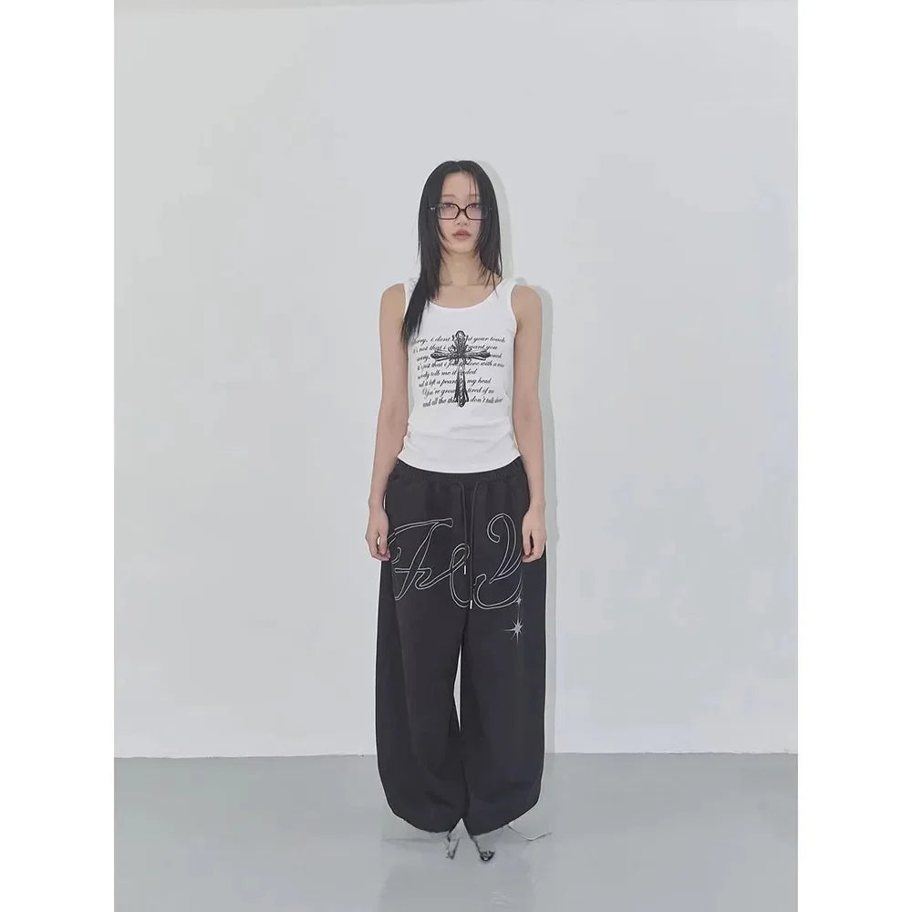 American Style Loose Women's Casual Pants Summer 2025 New Vintage Design Sensation Commuter Versatile Long Trousers
