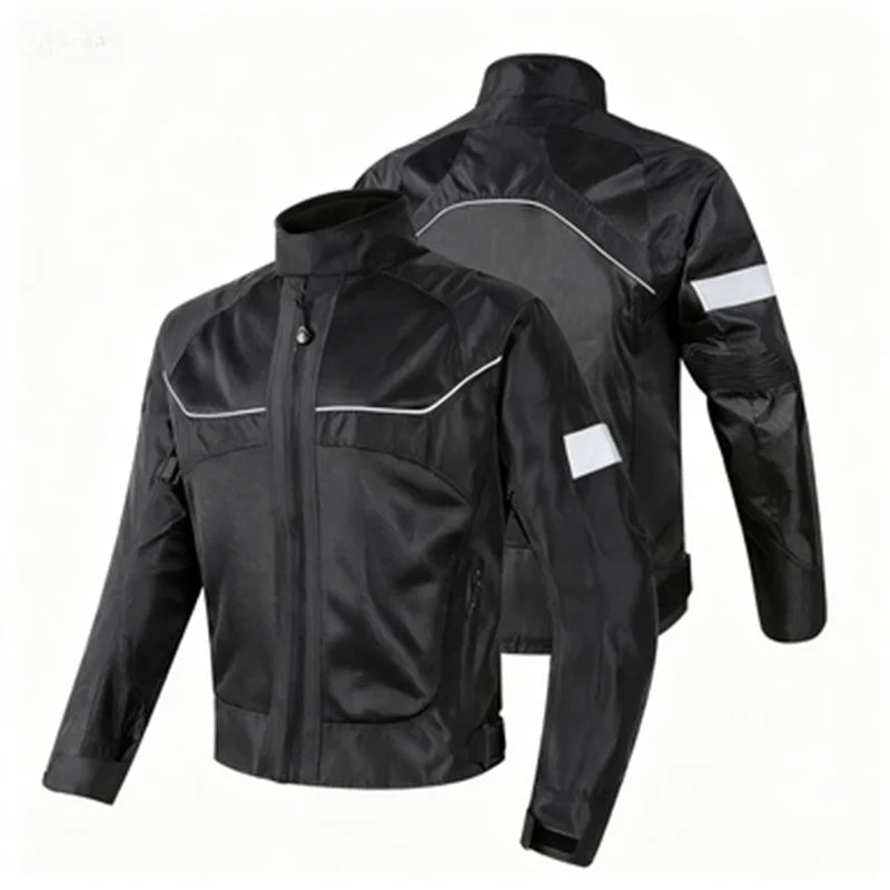 Universal Motorcycle Jacket, All Season Mesh Reflective Protective Riding Gear with Breathable Design for Men & Women