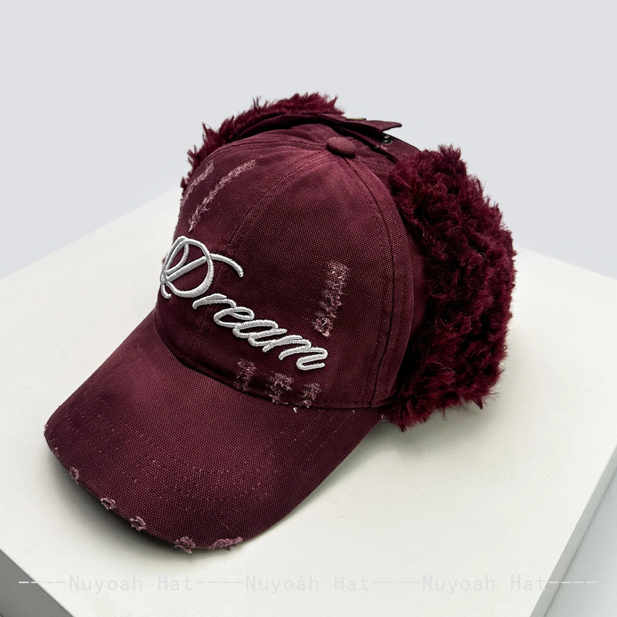 New Men Women Broken Style Letter Embroidery Baseball Hats Sunshade Distress Warm Outdoor Bomber Caps Versatile Fashion Retro