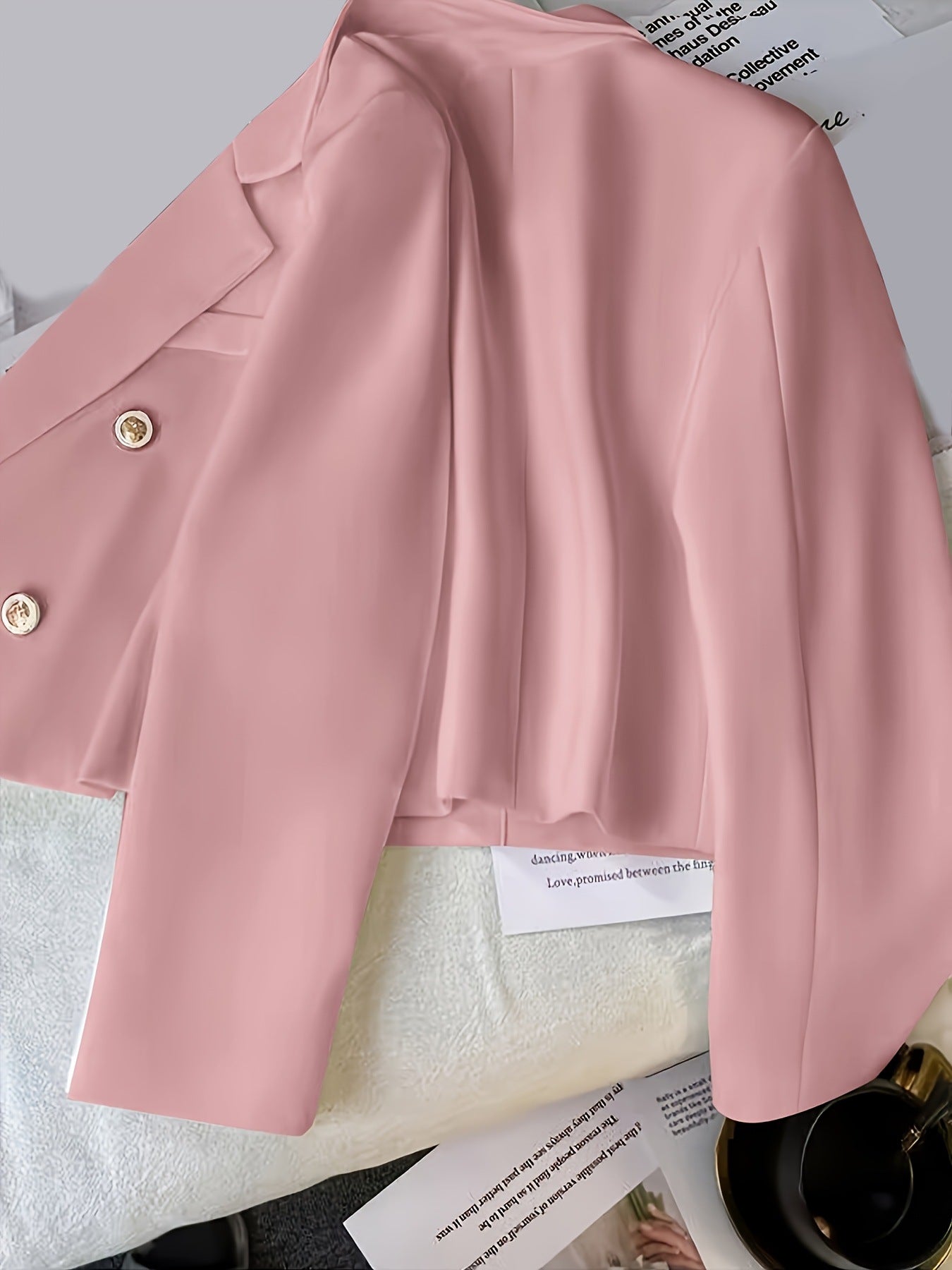 Womens Casual Suit Jacket Loose Fit Korean Style Blazer