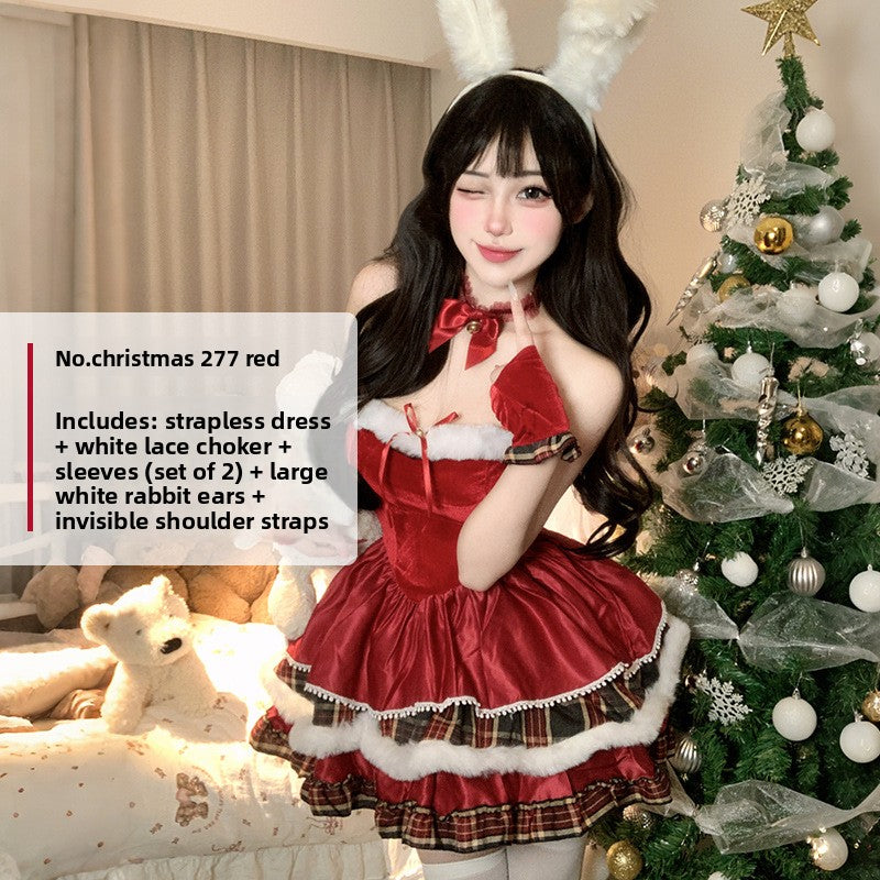 Christmas Lolita Snowman Dress Festive Cloak Outfit for Holiday Parties and Cosplay