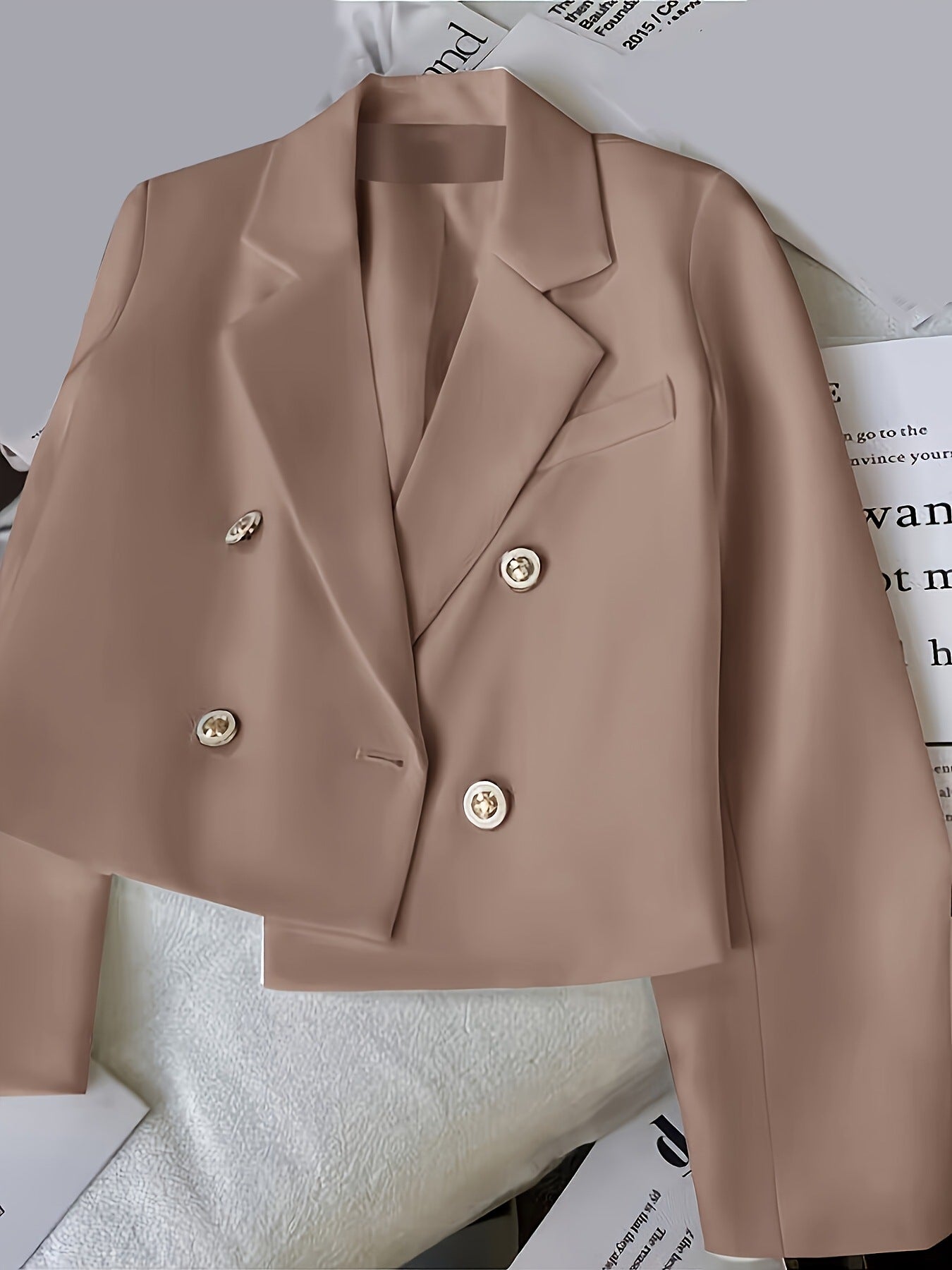 Womens Casual Suit Jacket Loose Fit Korean Style Blazer