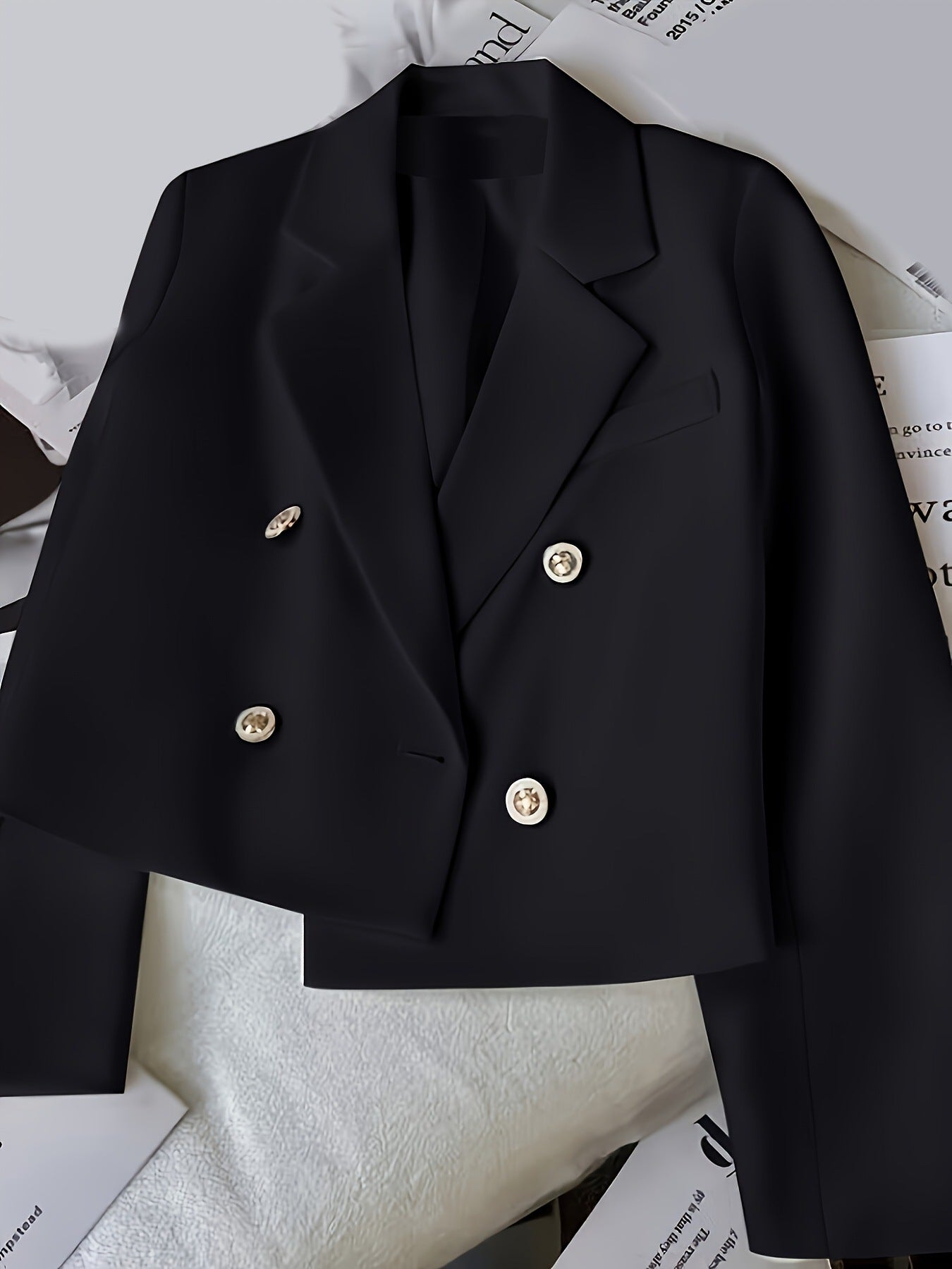 Womens Casual Suit Jacket Loose Fit Korean Style Blazer