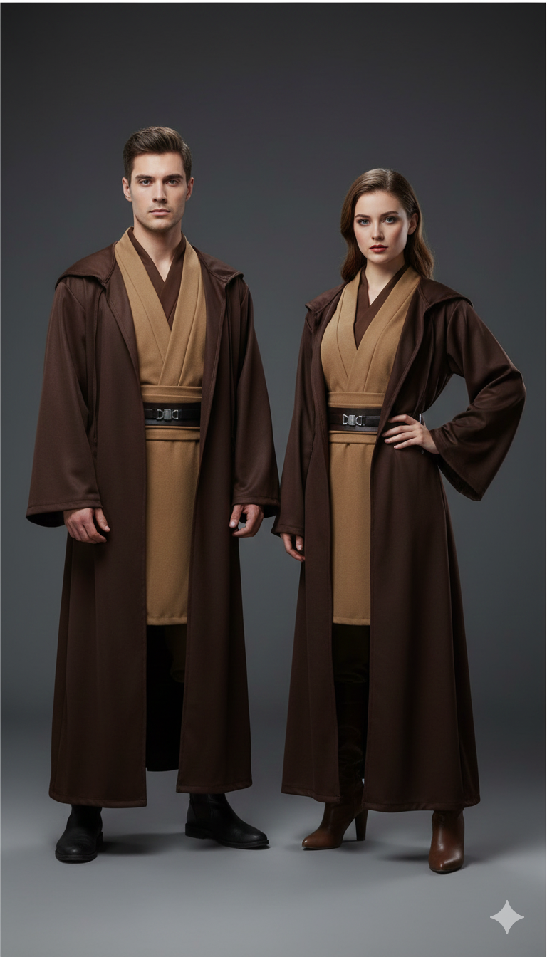 Jedi Warrior Cosplay Costume – Movie-Inspired Anakin Style Outfit | Unisex | Plus Size up to 4XL