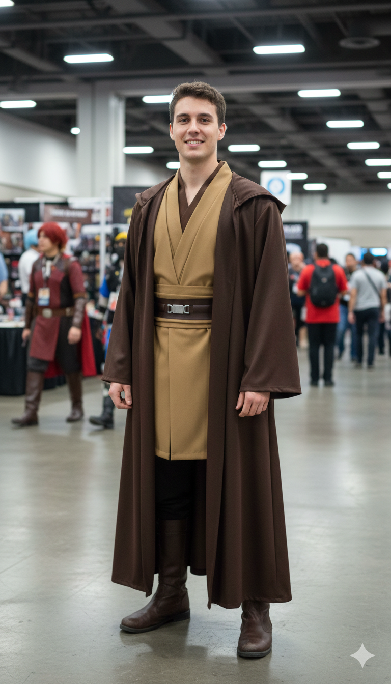 Jedi Warrior Cosplay Costume – Movie-Inspired Anakin Style Outfit | Unisex | Plus Size up to 4XL