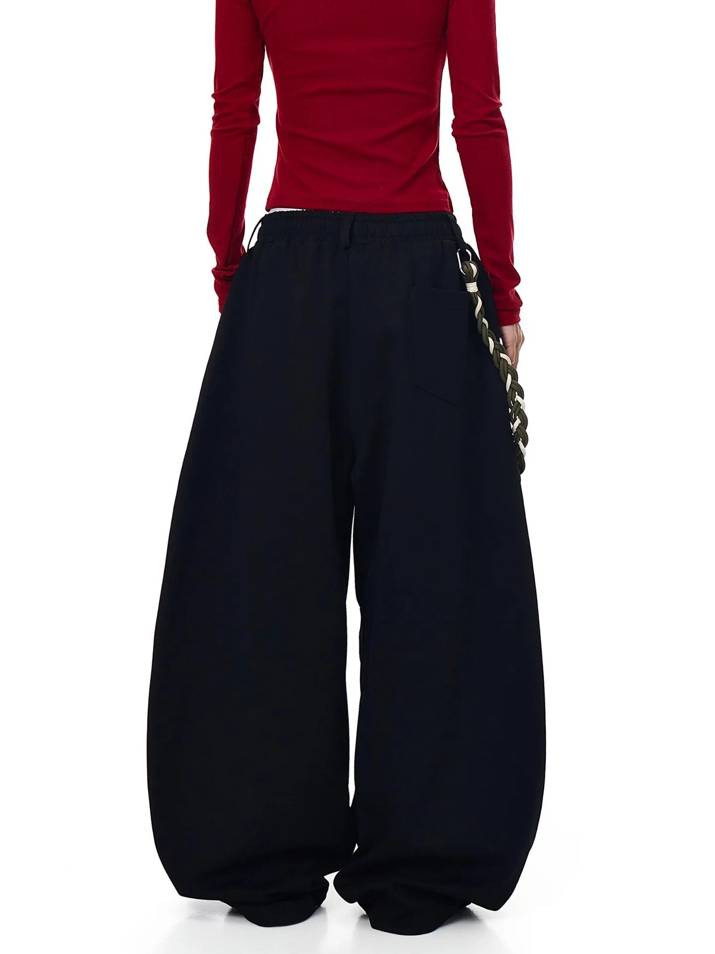 Casual Drawstring Lettered Sweatpants Loose Wide Leg Drapey Couples Long Pants Polyester Fiber Straight Leg Loose Fit Long Tr...