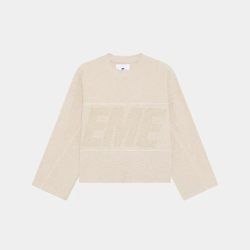 Harajuku Hip-hop Trendy Brand Oversized Cotton Round Neck T-shirt Men Casual Y2K High Street Letter Loose Long-sleeved Top Women