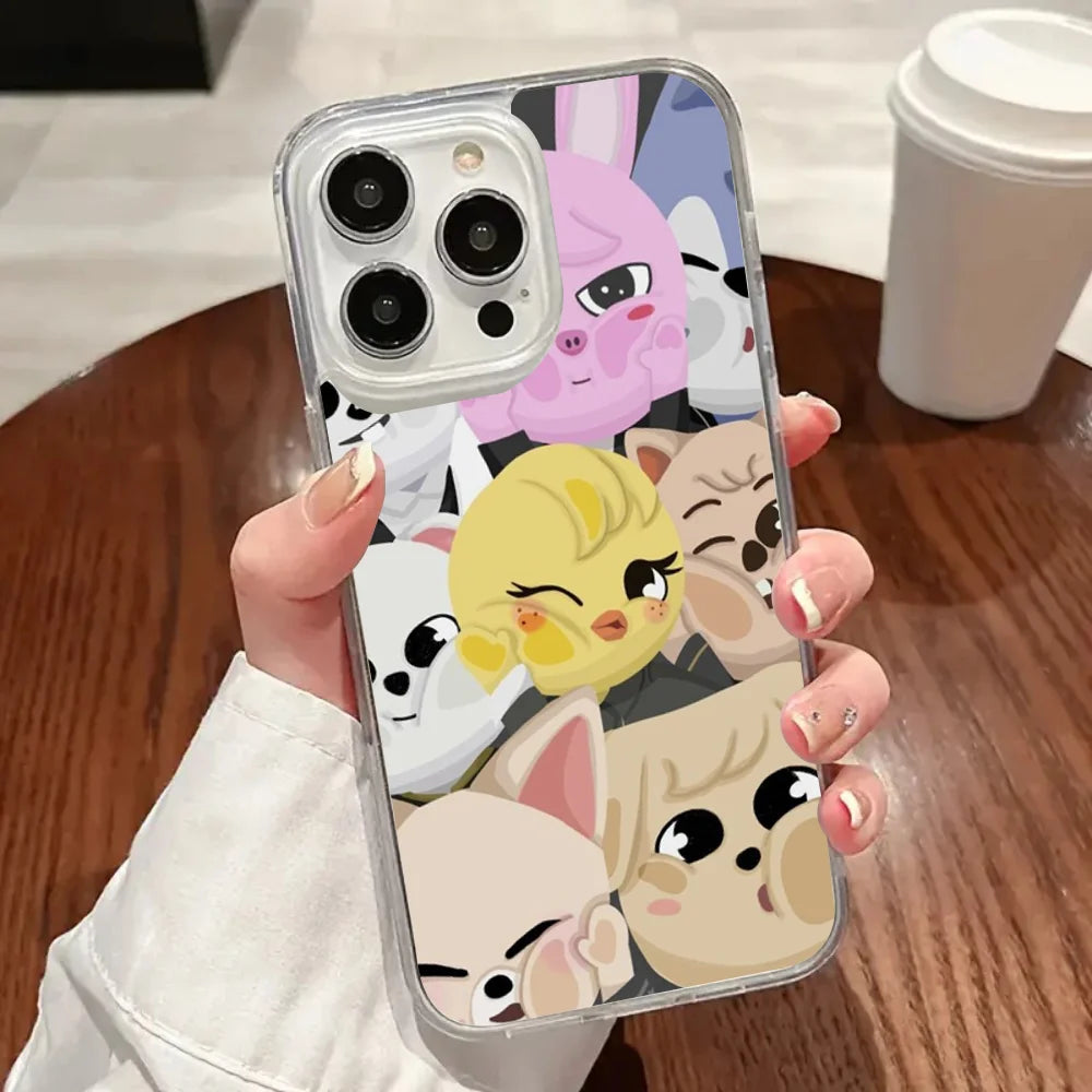 Kpop Stray--kids S-skzoo Phone Case Magnetic For IPhone 16 14 13 11 12 15 Pro Max X XR XS Plus SE Soft Clear Tpu Cover