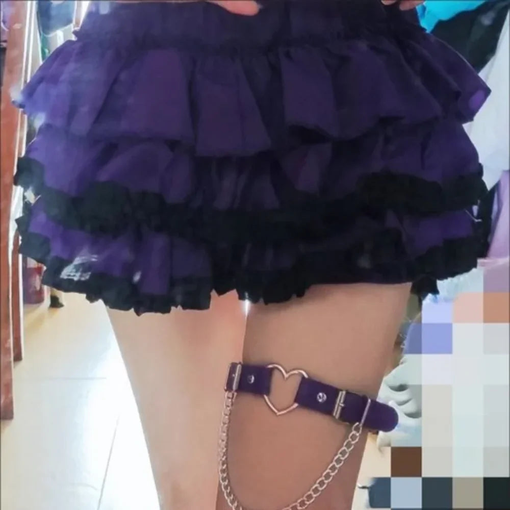 Y2K Spicy Girl Subculture Punk Girl Anti exposure Half length Skirt Harajuku Style Trend Pumpkin Short Skirt Cake Puff Skirt