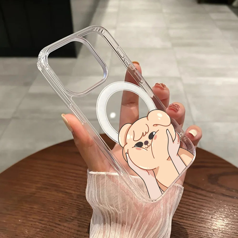 Kpop Stray--kids S-skzoo Phone Case Magnetic For IPhone 16 14 13 11 12 15 Pro Max X XR XS Plus SE Soft Clear Tpu Cover