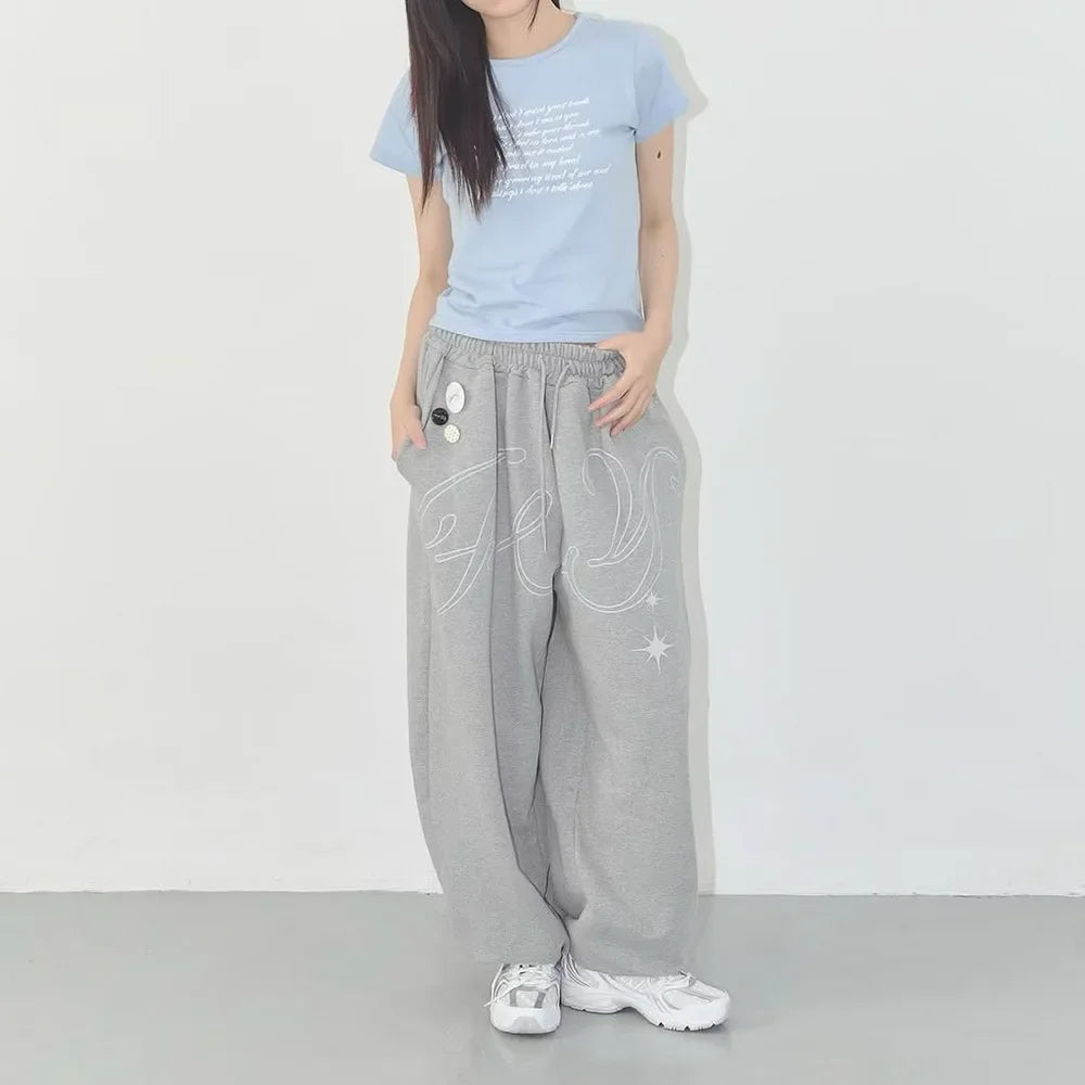 American Style Loose Women's Casual Pants Summer 2025 New Vintage Design Sensation Commuter Versatile Long Trousers