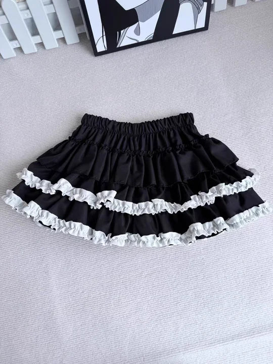 Y2K Spicy Girl Subculture Punk Girl Anti exposure Half length Skirt Harajuku Style Trend Pumpkin Short Skirt Cake Puff Skirt