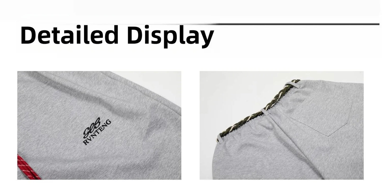 Casual Drawstring Lettered Sweatpants Loose Wide Leg Drapey Couples Long Pants Polyester Fiber Straight Leg Loose Fit Long Tr...