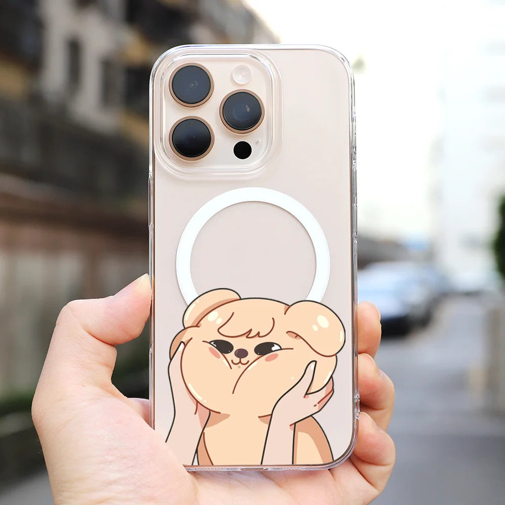 Kpop Stray--kids S-skzoo Phone Case Magnetic For IPhone 16 14 13 11 12 15 Pro Max X XR XS Plus SE Soft Clear Tpu Cover