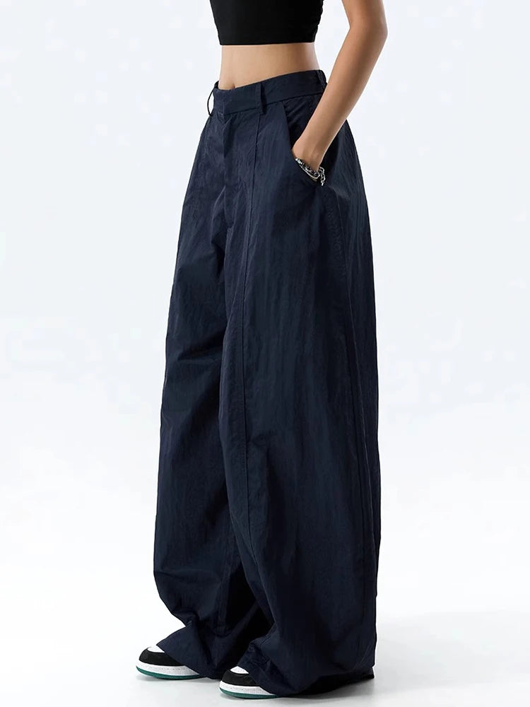 High Waist Women Casual Pants Straight Office Ladies Korean Fashion Trousers Loose Female Pants New 2025