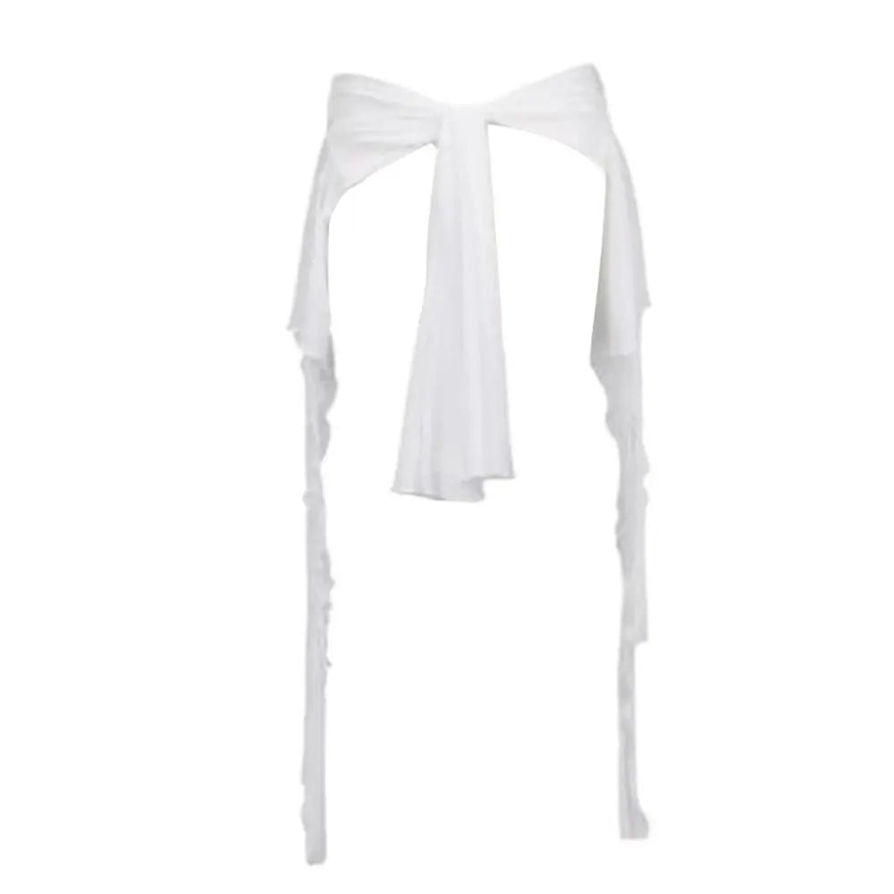 Jeans Pants Decor Irregular Jazz Dance Scarf See Through Harajuku Hip-hop Scarf High Waist Streetwear Jeans Decor