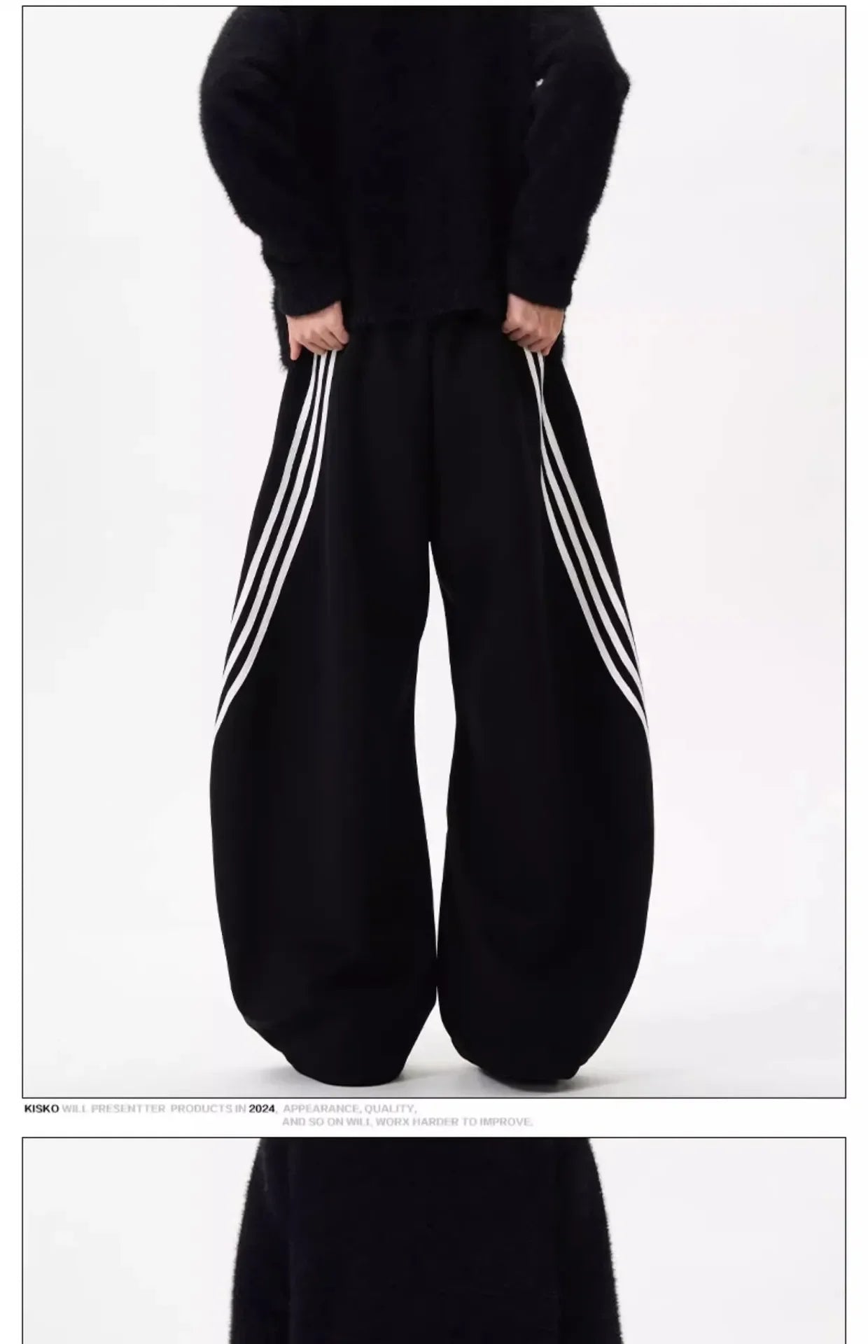 Vintage Wide-Leg Men's Sweatpants Casual Style Loose Fit American Brand Spring Autumn Trendy Women's Pants