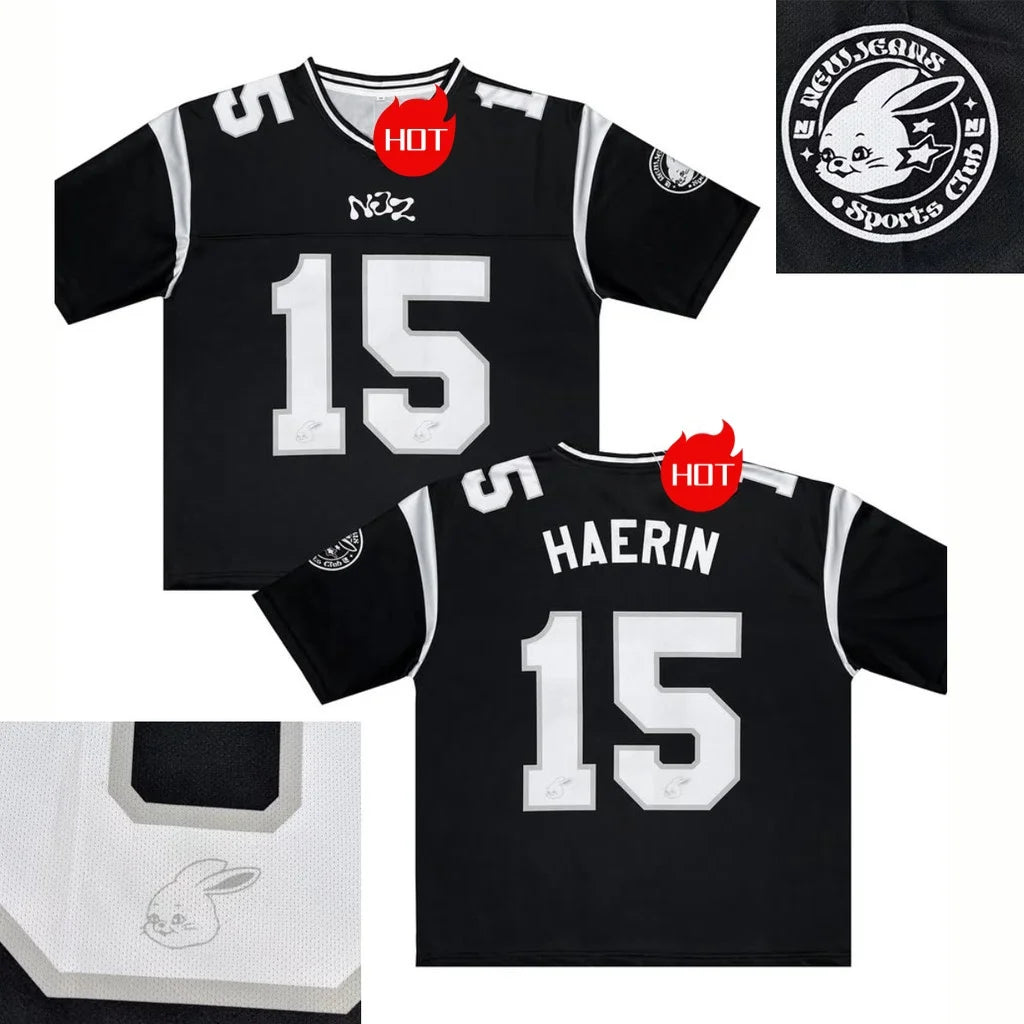 2026 New Rabbit Club Short Sleeved T-Shirt Y2K NJZ Women's Team Fashion Leisure Comfortable Versatile Top Kid/Adult Sports Shirt