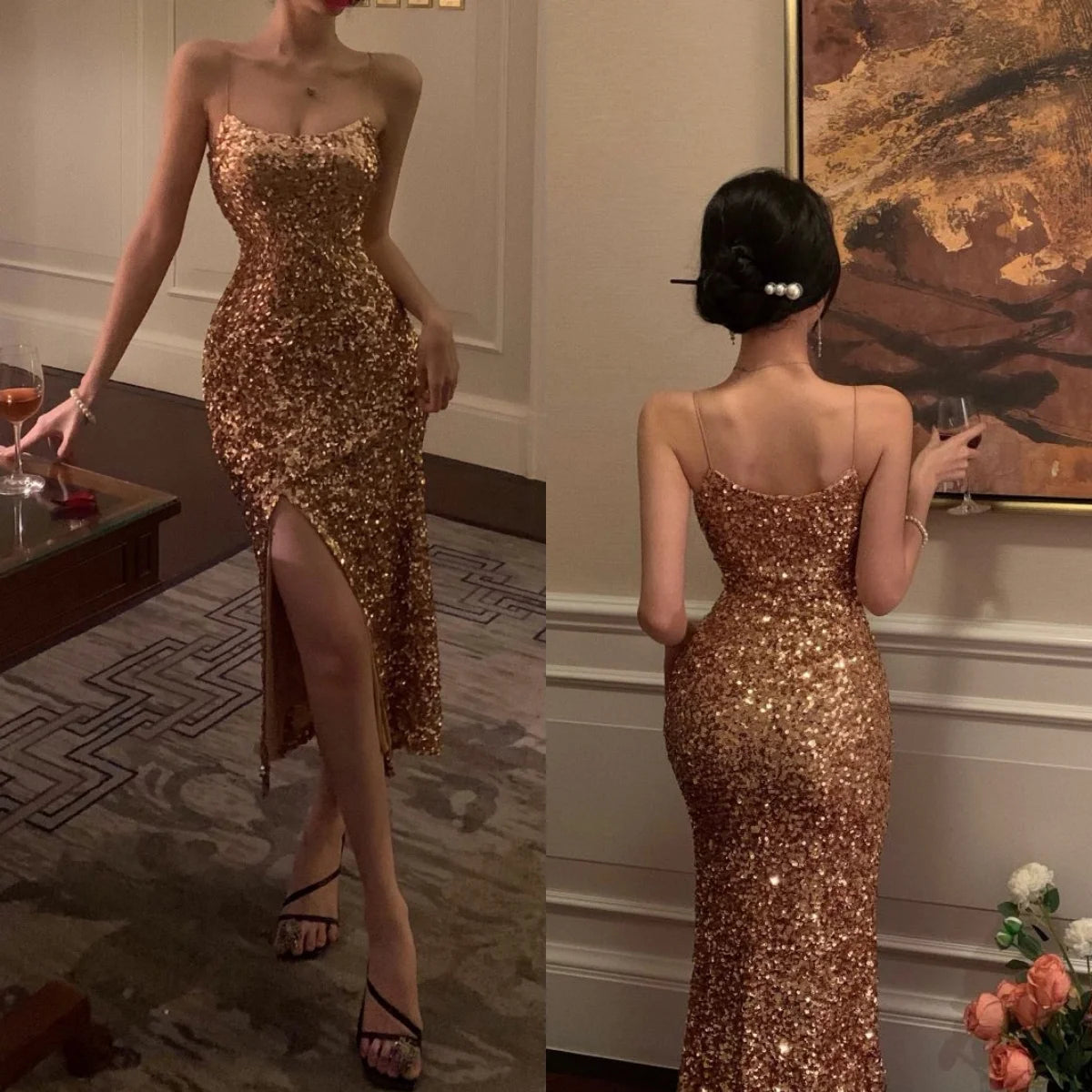 Ele Mermaid Gown with Lace Trim Sundr for Women Birthday Celebration Ball Gown Polyester Fabric Summer Cake Skirt