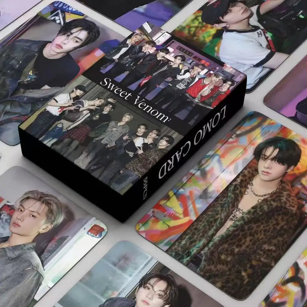 55Pcs Kpop Boy Group New Album ROMANCE:UNTOLD Lomo Cards JUNGWON HEESEUNG JAY SUNOO SUNGHOON NI-KI Photocards Fans Gift