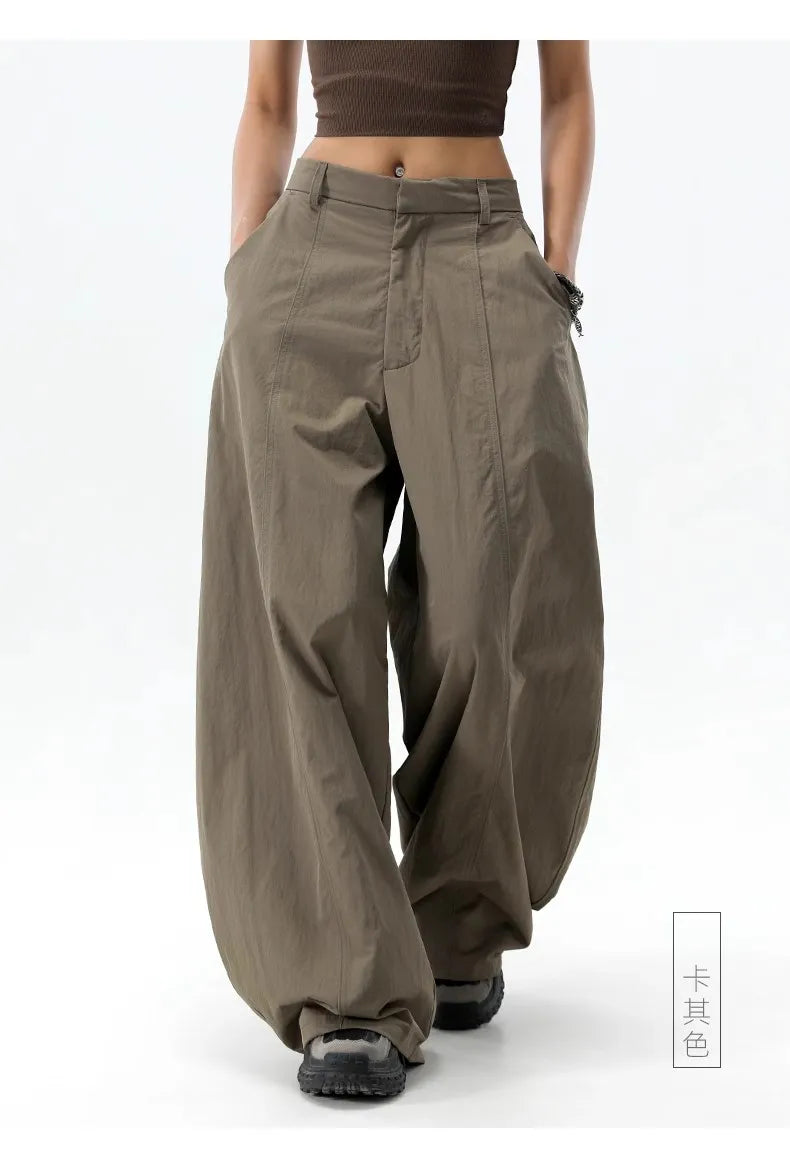 High Waist Women Casual Pants Straight Office Ladies Korean Fashion Trousers Loose Female Pants New 2025