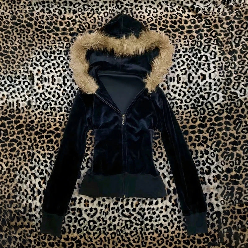 Gothic Punk Grunge Y2K Unisex Hoodie Loose Chic Casual Cross Print Cardigan Sweatshirt Harajuku Vintage Autumn Winter Streetwear