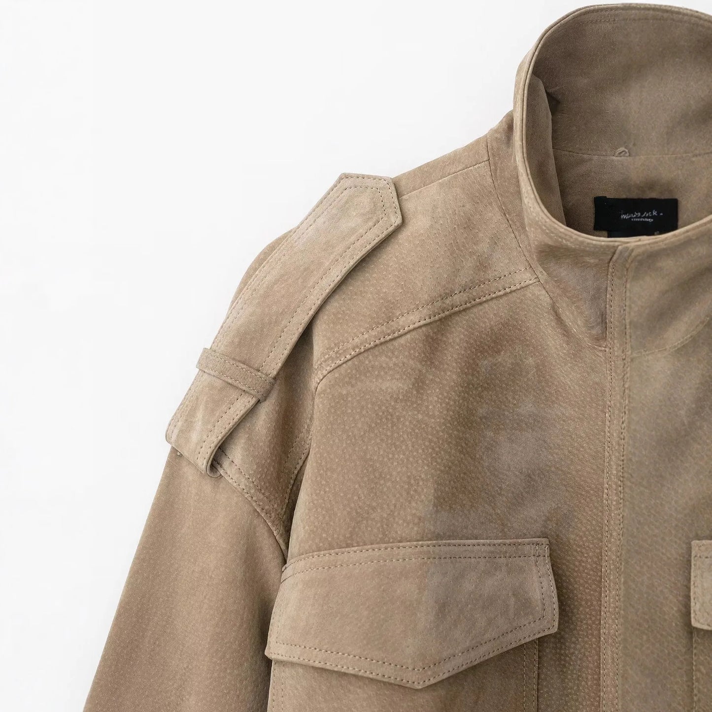 Women's Retro American Street Style Faux Leather Jacket Stand Collar Velvet Texture Autumn New Arrival Comfortable Casual