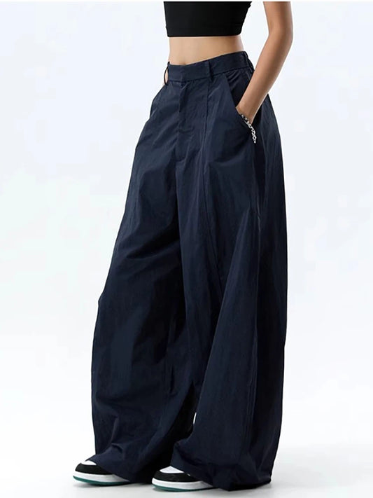High Waist Women Casual Pants Straight Office Ladies Korean Fashion Trousers Loose Female Pants New 2025