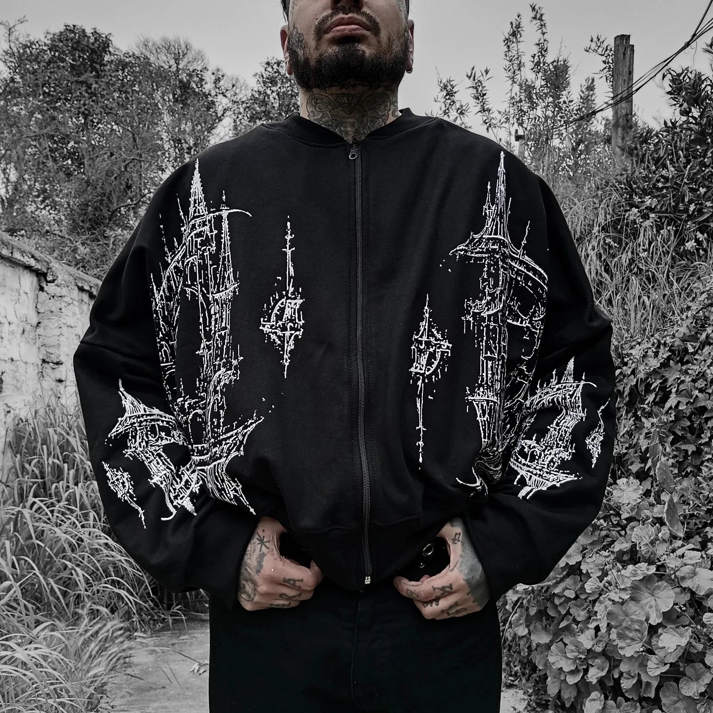 Large size loose jacket American cleanfit pilot casual jacket men's spring and autumn handsome high street functional style