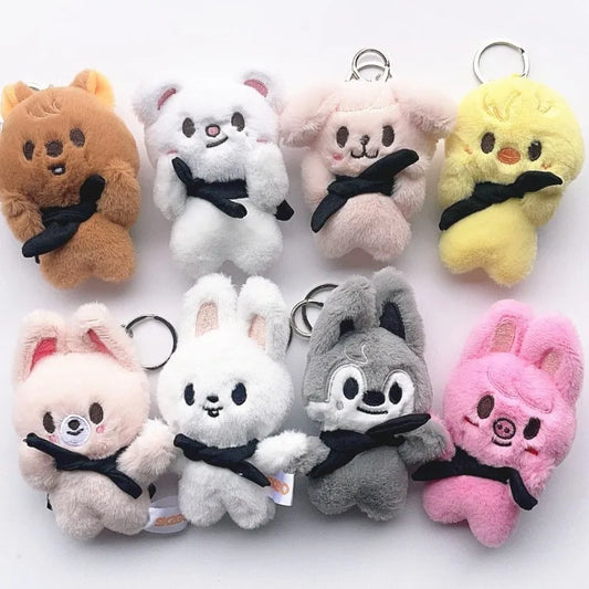 New Stray Kids  Plush Keychain SKZOO Pilot Doll Magnet Week Official Same Magnetic Keychain Children's Toy