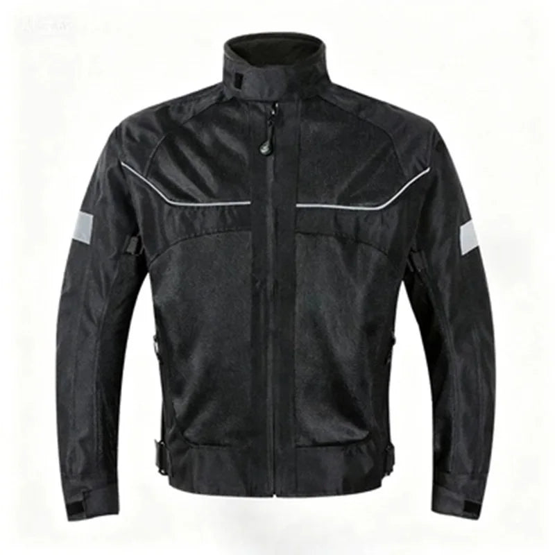 Universal Motorcycle Jacket, All Season Mesh Reflective Protective Riding Gear with Breathable Design for Men & Women