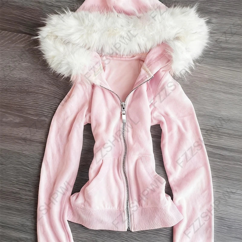 Gothic Punk Grunge Y2K Unisex Hoodie Loose Chic Casual Cross Print Cardigan Sweatshirt Harajuku Vintage Autumn Winter Streetwear