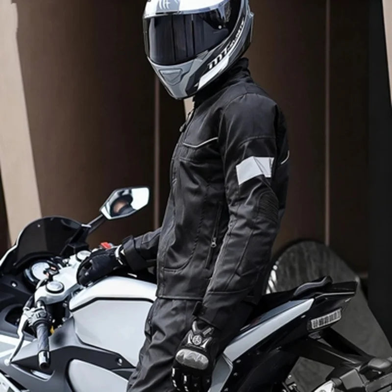 Universal Motorcycle Jacket, All Season Mesh Reflective Protective Riding Gear with Breathable Design for Men & Women