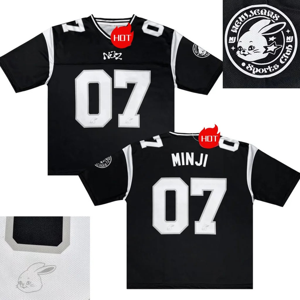 2026 New Rabbit Club Short Sleeved T-Shirt Y2K NJZ Women's Team Fashion Leisure Comfortable Versatile Top Kid/Adult Sports Shirt