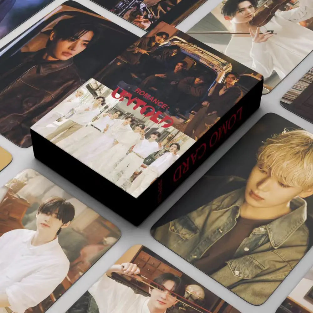 55Pcs Kpop Boy Group New Album ROMANCE:UNTOLD Lomo Cards JUNGWON HEESEUNG JAY SUNOO SUNGHOON NI-KI Photocards Fans Gift