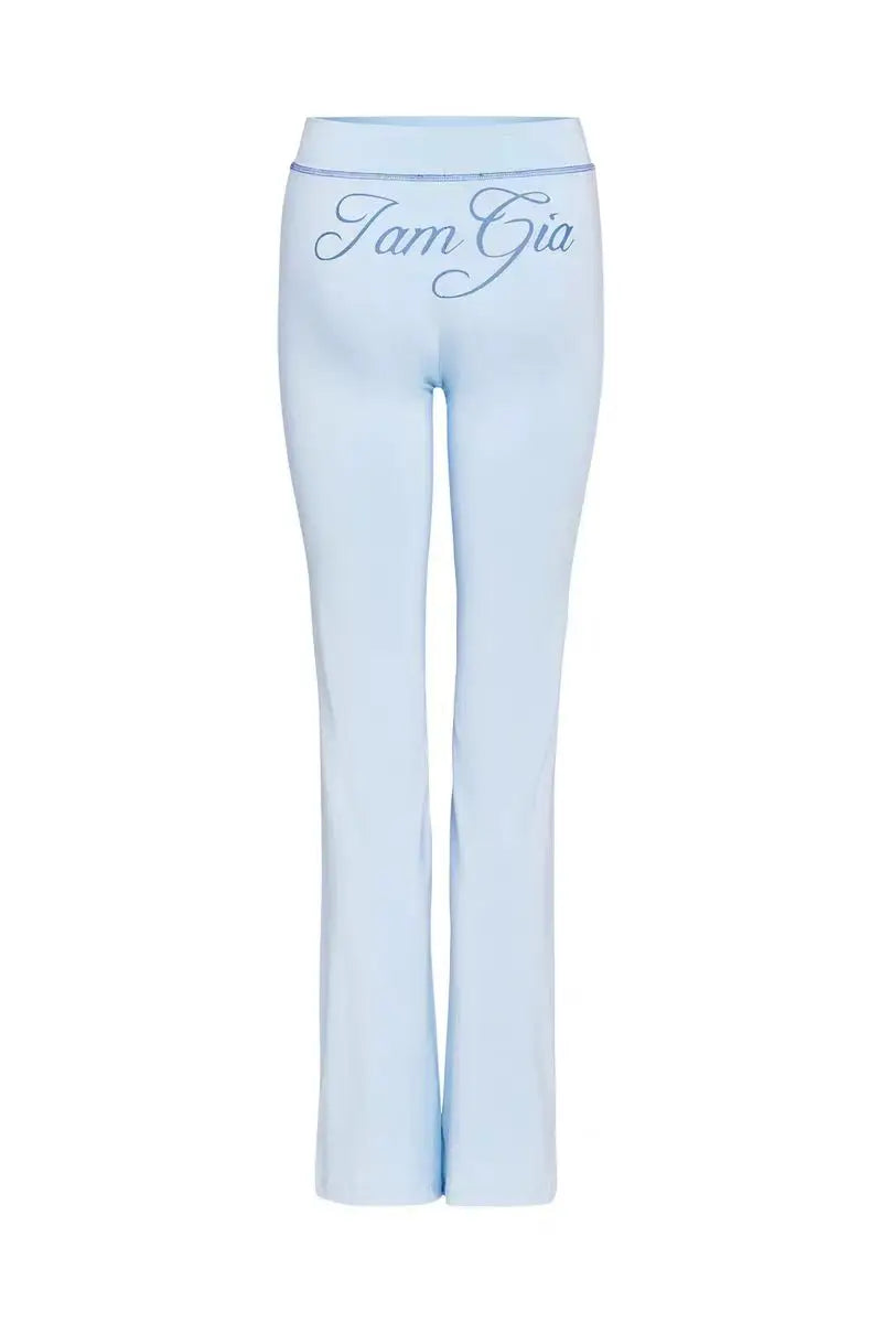 Gia 2025 Shoulder Slimming Letter Printed Bright Thread Design Slimming Hooded Zipper Short Coat Pants Set for Women