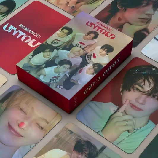 55Pcs Kpop Boy Group New Album ROMANCE:UNTOLD Lomo Cards JUNGWON HEESEUNG JAY SUNOO SUNGHOON NI-KI Photocards Fans Gift