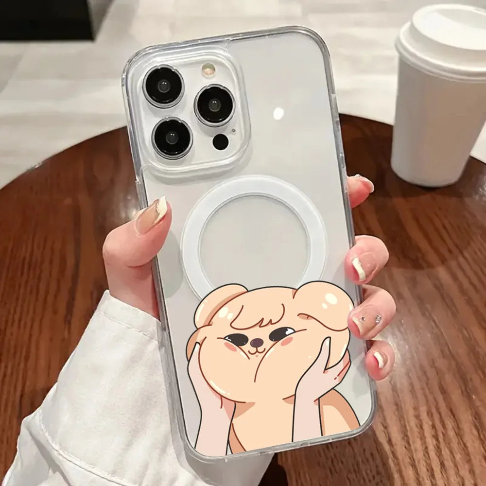 Kpop Stray--kids S-skzoo Phone Case Magnetic For IPhone 16 14 13 11 12 15 Pro Max X XR XS Plus SE Soft Clear Tpu Cover