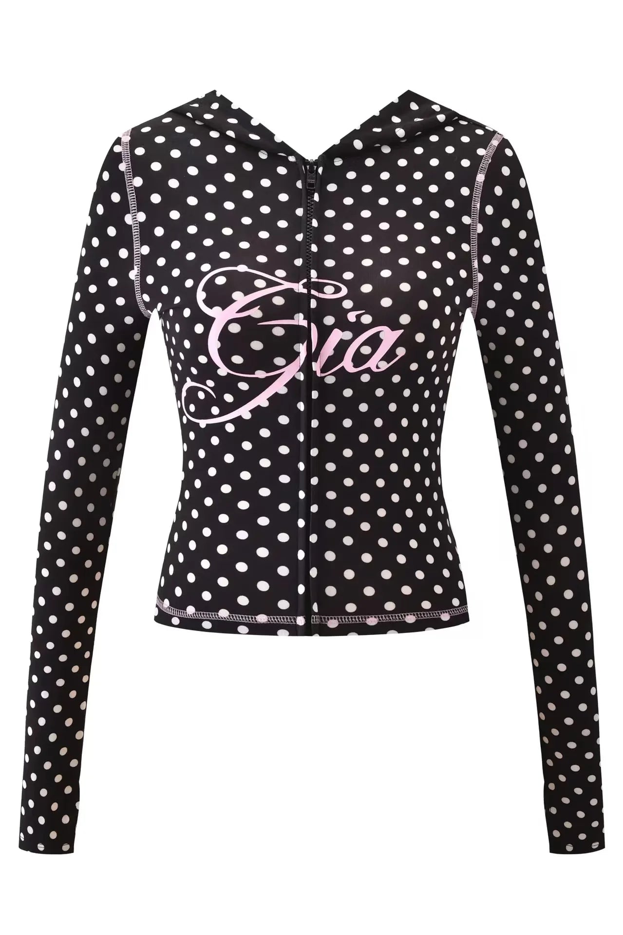 Gia 2025 Shoulder Slimming Letter Printed Bright Thread Design Slimming Hooded Zipper Short Coat Pants Set for Women