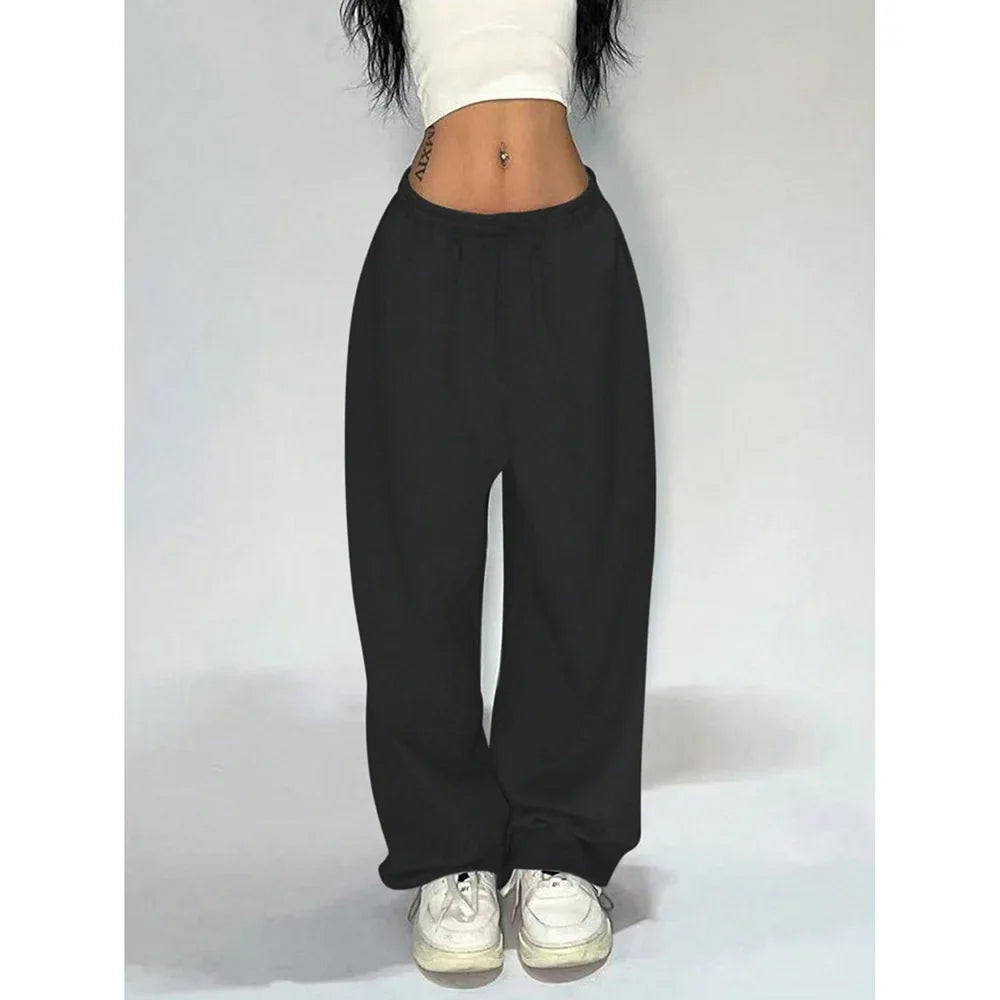 American Style Casual Pants Women Summer New Loose Retro Design Straight Tube Versatile Long Trousers Fashion Trend