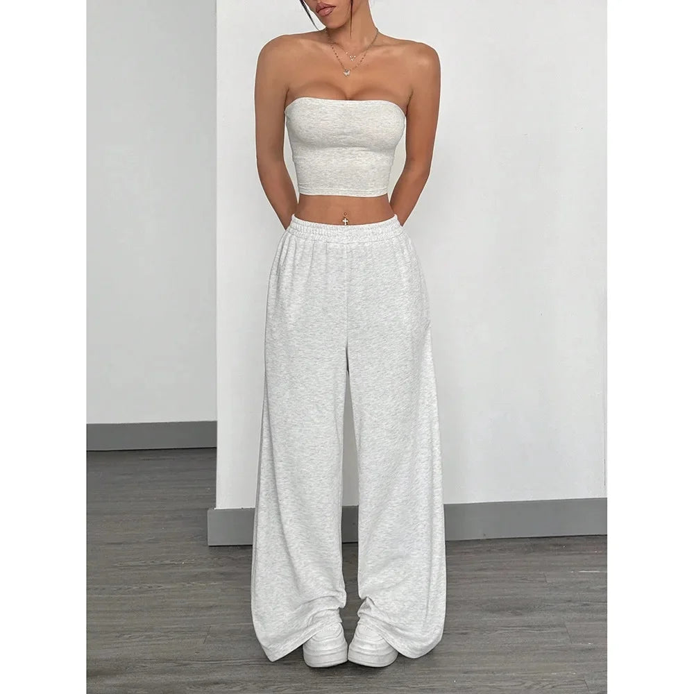 American Style Casual Pants Women Summer New Loose Retro Design Straight Tube Versatile Long Trousers Fashion Trend