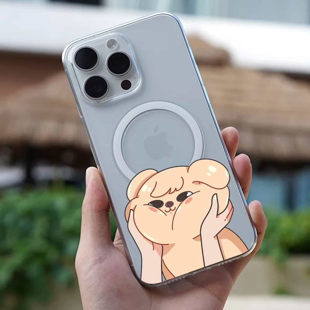 Kpop Stray--kids S-skzoo Phone Case Magnetic For IPhone 16 14 13 11 12 15 Pro Max X XR XS Plus SE Soft Clear Tpu Cover